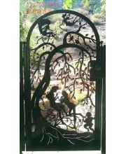 Small wrought iron courtyard gates