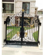 Small wrought iron courtyard gates