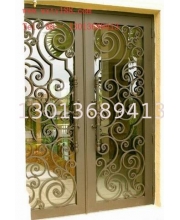 Wrought iron entrance doors