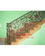 Iron art stair handrails