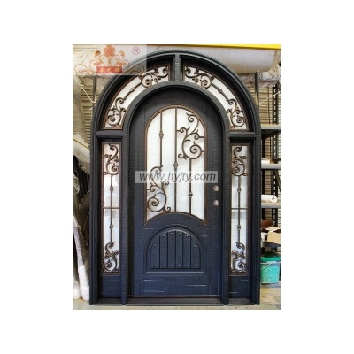 Wrought iron entrance doors